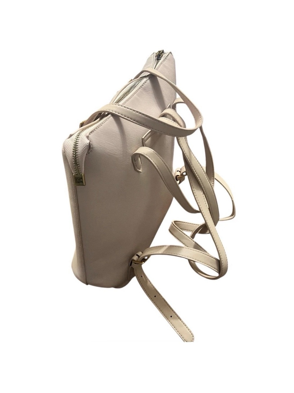 Montana West Saffiano Vegan Leather Convertible Backpack Purse Tote Cream EUC